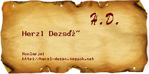 Herzl Dezső névjegykártya